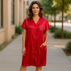 Inhibitions Red Night Shirt Gown Medium